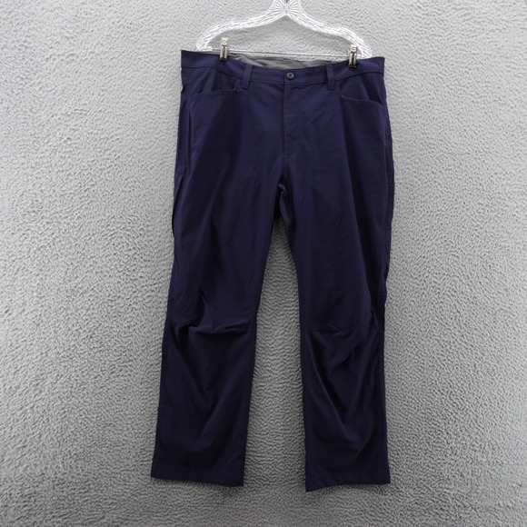 Eddie Bauer Tech Hiking‎ Pants 38x30 Navy Blue Mens Performance Lightweight Flex - Picture 1 of 15
